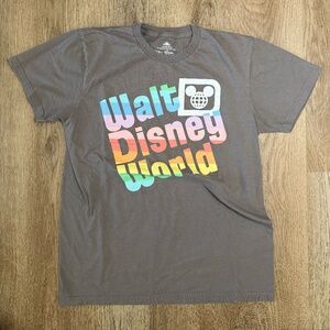 Walt Disney World Grey/Rainbow T Shirt Adult Medium